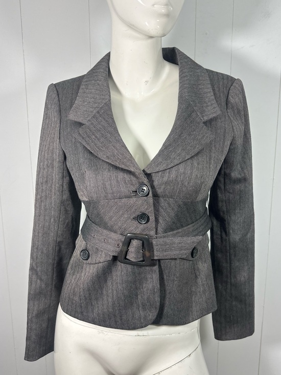 The Limited Jackets & Blazers - NWT The Limited Wz 2 Womens Blazer Herringbone Belted Brown 3 Button Stretch